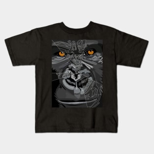 Ape, 3d line effect Gorilla Kids T-Shirt